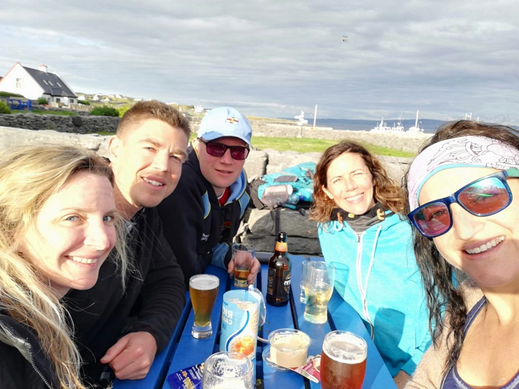 People sitting at the table smiling